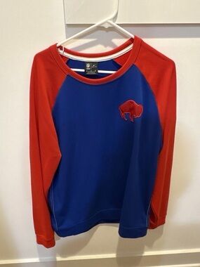 Men’s Nike Dri Fit Throwback Buffalo Bills Logo Crewneck Sweatshirt Size XL